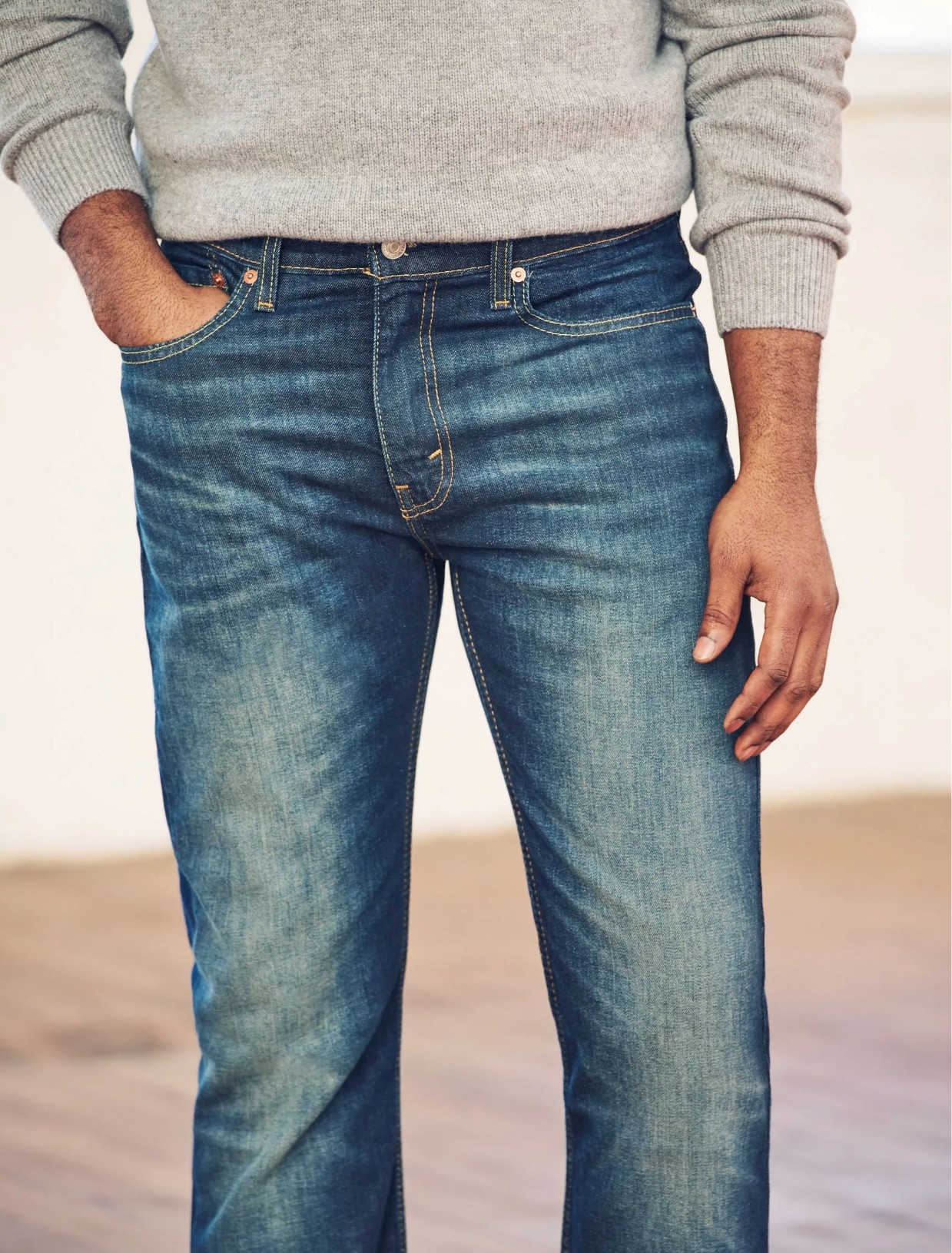 blue-slim-bootcut-jeans
