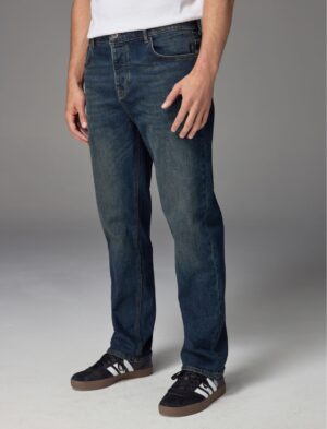 Blue Dark Vintage Straight Fit Jeans