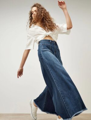 Blue Giana 2 pocket Super Palazzo Jeans